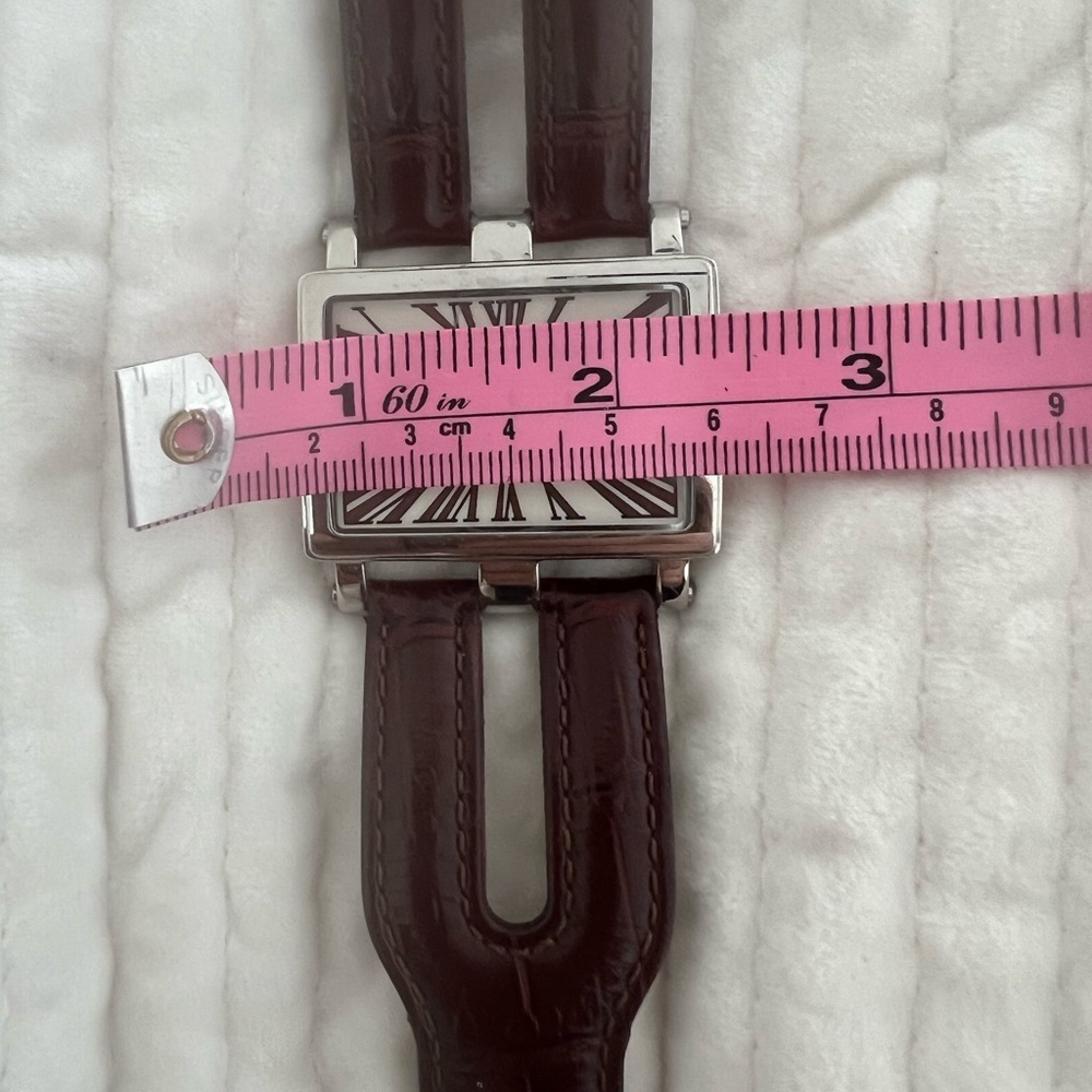 Freelook Watch Rectangle Shape Very Nice Burgundy… - image 3